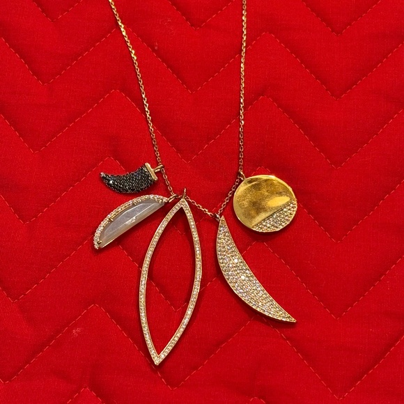 Henri Bendel Gold and Silver Pendant Necklace - Picture 1 of 7